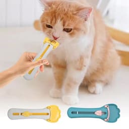 image-Pets Feed Spoon Cat Wet Treat Bars Squeezer Cereal Dispenser Puppy Kitten Snack Liquid Food Scoop Wet Treat Accessories Supplies