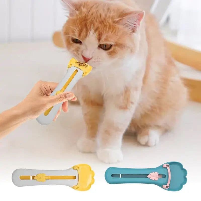 image-Pets Feed Spoon Cat Wet Treat Bars Squeezer Cereal Dispenser Puppy Kitten Snack Liquid Food Scoop Wet Treat Accessories Supplies