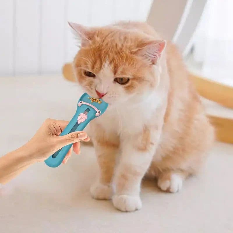 image-Pets Feed Spoon Cat Wet Treat Bars Squeezer Cereal Dispenser Puppy Kitten Snack Liquid Food Scoop Wet Treat Accessories Supplies
