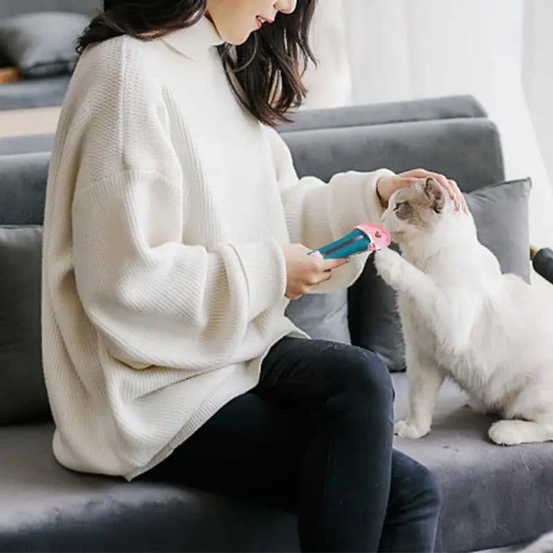 image-Pets Feed Spoon Cat Wet Treat Bars Squeezer Cereal Dispenser Puppy Kitten Snack Liquid Food Scoop Wet Treat Accessories Supplies