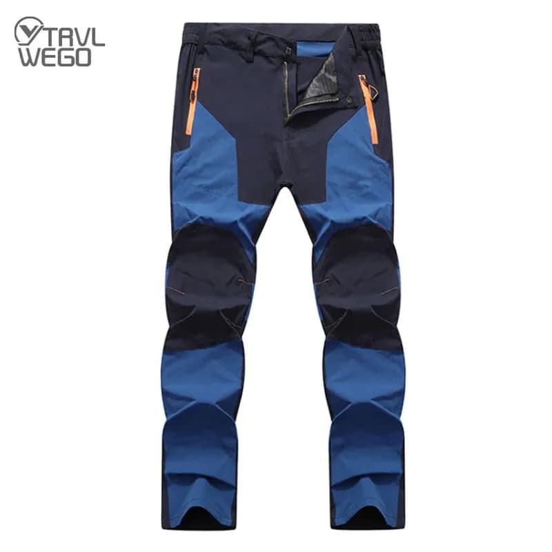 image-TRVLWEGO Summer Hiking Pants Camping Trousers Nylon Breathable Running Men Thin Elasticity Quick Dry Outdoor Climbing Clothing