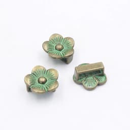 image-Onebeading Tibetan Silver Flower Slider Beads For Bracelet Necklace DIY Making Accessories 14x15mm Hole:Approx 3x10.5mm 30pcs
