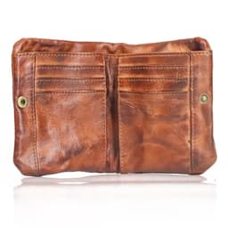 image-Vintage Style Men Genuine Leather Coin Purse Wallet Men with Coin Pocket Short Wallets Small Zipper Youth Purse with Card Holder