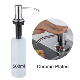 image-Kitchen Soap Dispensers 500ml Build in Dispenser Soap For Kitchen Bathroom Accessories Stainless Steel Pump Liquid PE Bottle