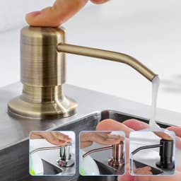 image-Kitchen Soap Dispensers 500ml Build in Dispenser Soap For Kitchen Bathroom Accessories Stainless Steel Pump Liquid PE Bottle