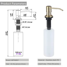 image-Kitchen Soap Dispensers 500ml Build in Dispenser Soap For Kitchen Bathroom Accessories Stainless Steel Pump Liquid PE Bottle