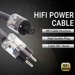 image-Hi-End 4Square hifi audio EU/US power cord pure copper power cable