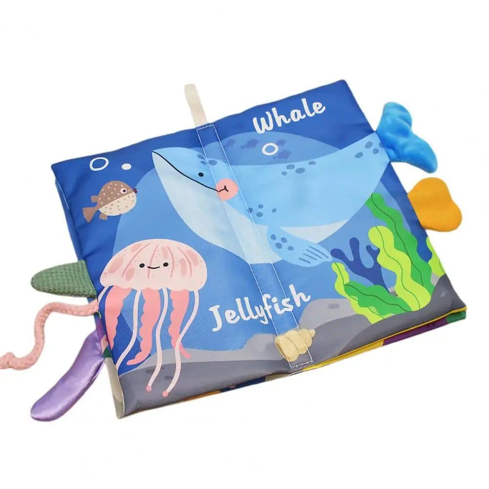 image-Cloth Book for Babies 3d Tail Baby Book Colorful Cartoon Pattern Book Brain-boosting Educational Toy for Babies 0-3 Years Baby
