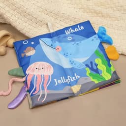 image-Cloth Book for Babies 3d Tail Baby Book Colorful Cartoon Pattern Book Brain-boosting Educational Toy for Babies 0-3 Years Baby