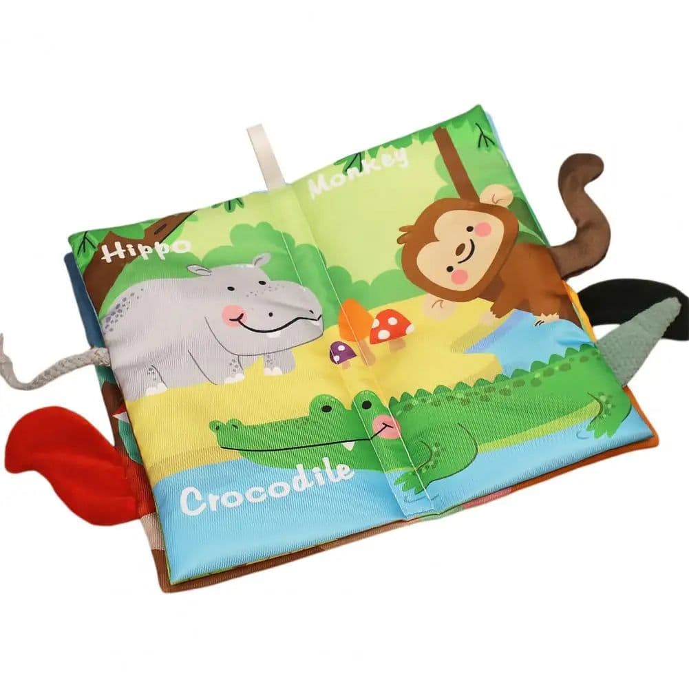 image-Cloth Book for Babies 3d Tail Baby Book Colorful Cartoon Pattern Book Brain-boosting Educational Toy for Babies 0-3 Years Baby