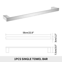 image-Stainless Steel Bathroom Accessories Wall Shelf Towel Bar Rack Rail Toilet Brush Roll Paper Holder Soap Dish Bathroom Hardware