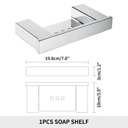 image-Stainless Steel Bathroom Accessories Wall Shelf Towel Bar Rack Rail Toilet Brush Roll Paper Holder Soap Dish Bathroom Hardware
