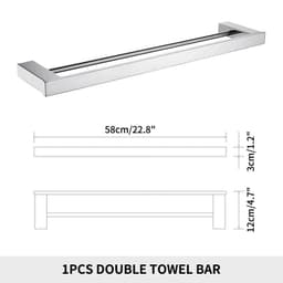 image-Stainless Steel Bathroom Accessories Wall Shelf Towel Bar Rack Rail Toilet Brush Roll Paper Holder Soap Dish Bathroom Hardware