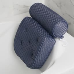 image-Bath Pillow for Bathtub Support Neck,Head and Back with Non-Slip Suction Cups air mesh Bathtub Pillow