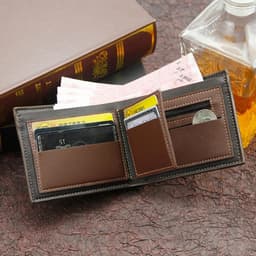 image-Men's Short Frosted Large Capacity Leather Wallet,Multi-Slot Coin Pocket Photo Holder Small Men's Wallet,Vintage Wallet for Male