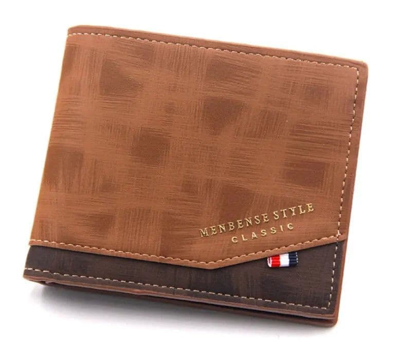 image-Men's Short Frosted Large Capacity Leather Wallet,Multi-Slot Coin Pocket Photo Holder Small Men's Wallet,Vintage Wallet for Male