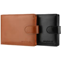 image-High Capacity Men's Hasp Leather Wallet Multiple Card Slots Card ID Credit Card Holder Coin Vintage Wallet