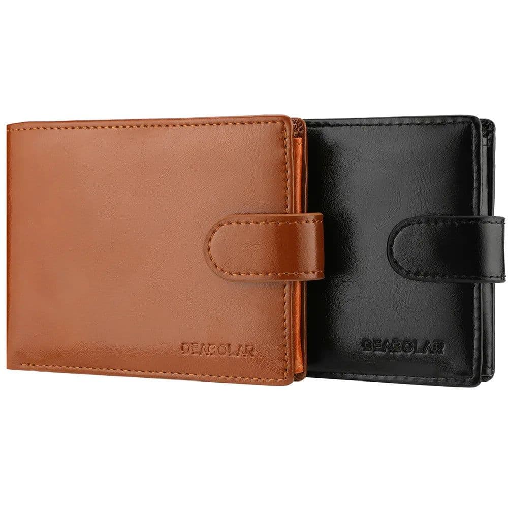 image-High Capacity Men's Hasp Leather Wallet Multiple Card Slots Card ID Credit Card Holder Coin Vintage Wallet