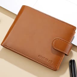 image-High Capacity Men's Hasp Leather Wallet Multiple Card Slots Card ID Credit Card Holder Coin Vintage Wallet