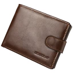 image-High Capacity Men's Hasp Leather Wallet Multiple Card Slots Card ID Credit Card Holder Coin Vintage Wallet