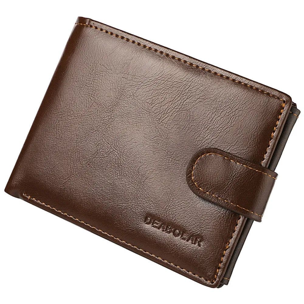 image-High Capacity Men's Hasp Leather Wallet Multiple Card Slots Card ID Credit Card Holder Coin Vintage Wallet