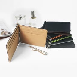 image-Fashion Men Wallet Short Skin Wallets Purses PU Leather Money Clips Sollid Thin Wallet Men Purse ID Credit Card Cash Holder