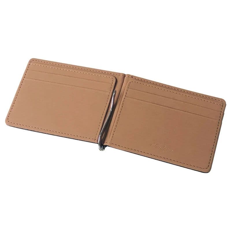 image-Fashion Men Wallet Short Skin Wallets Purses PU Leather Money Clips Sollid Thin Wallet Men Purse ID Credit Card Cash Holder