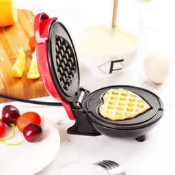 image-220V EU Plug Mini Electric Waffles Maker Bubble Egg Cake Oven Breakfast Love Heart Shaped Waffle Maker Cooking Appliance