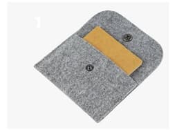 image-Unisex Felt Coin Purse Bag Women Girls Mini Zipper Coin Wallet Case Casual Square Money Change Card Key Holder Pouch