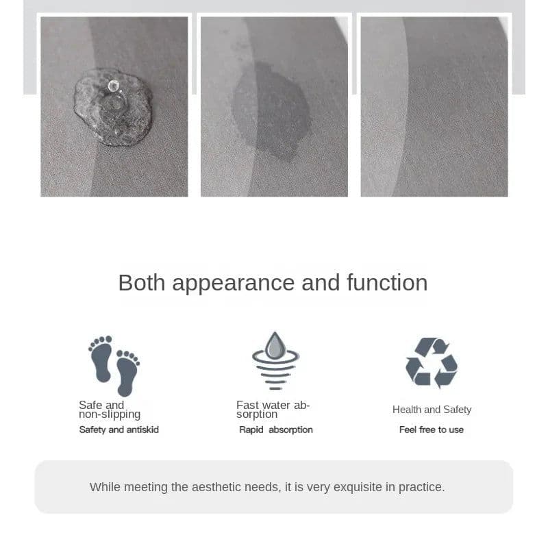 image-High-quality Super Non-slip Bathroom Mat Absorbent Toilet Anti-skid Bathtub Foot Mat Kitchen Living Room Floor Mat Home Decor