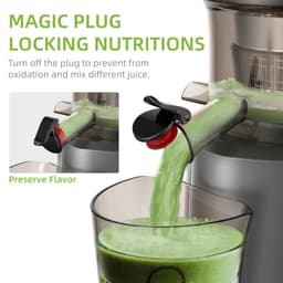 image-BioloMix Cold Press Juicer with 75mm Feed Chute, 200W 40-65RPM Powerful Motor Slow Masticating Juice Extractor Fits Whole Fruits