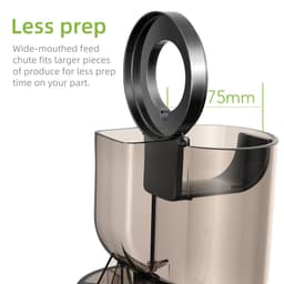 image-BioloMix Cold Press Juicer with 75mm Feed Chute, 200W 40-65RPM Powerful Motor Slow Masticating Juice Extractor Fits Whole Fruits