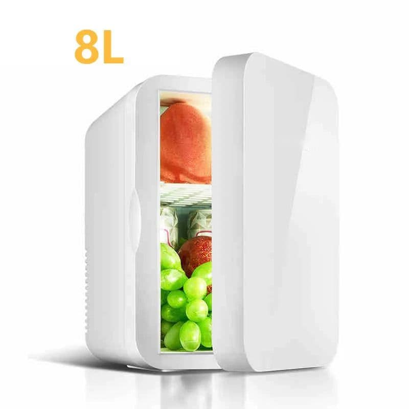 image-12V 220V 45W~55W 8L Mini Refrigerator Small Family Dormitory Single Door Refrigerator Car Home Dual-purpose Car Refrigerator