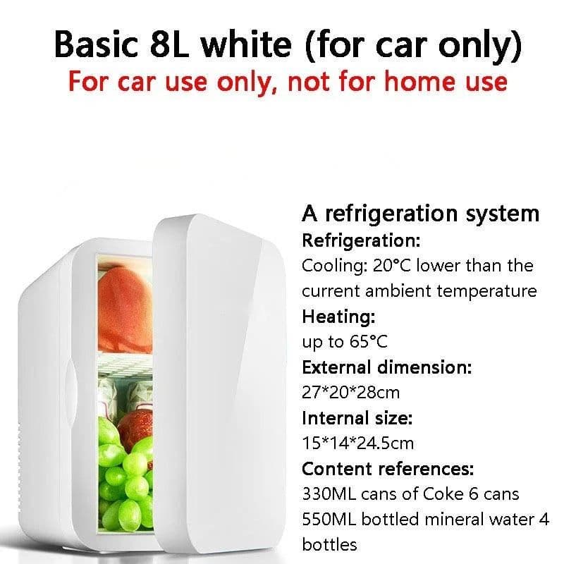 image-12V 220V 45W~55W 8L Mini Refrigerator Small Family Dormitory Single Door Refrigerator Car Home Dual-purpose Car Refrigerator