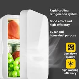 image-12V 220V 45W~55W 8L Mini Refrigerator Small Family Dormitory Single Door Refrigerator Car Home Dual-purpose Car Refrigerator