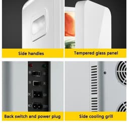 image-12V 220V 45W~55W 8L Mini Refrigerator Small Family Dormitory Single Door Refrigerator Car Home Dual-purpose Car Refrigerator
