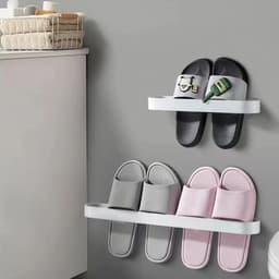 image-White Bathroom Accessories Kit Aluminum Toilet Paper Holder Wall Nail-Free Kitchen Hardware Towel Rack Single Hook Tissue Rack