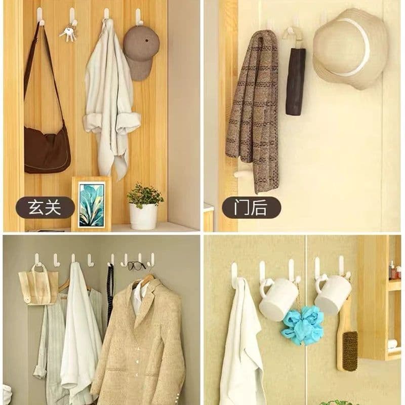 image-White Bathroom Accessories Kit Aluminum Toilet Paper Holder Wall Nail-Free Kitchen Hardware Towel Rack Single Hook Tissue Rack