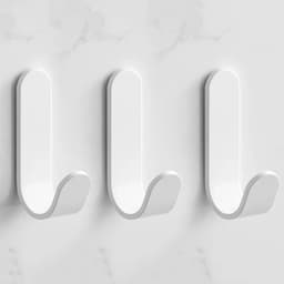 image-White Bathroom Accessories Kit Aluminum Toilet Paper Holder Wall Nail-Free Kitchen Hardware Towel Rack Single Hook Tissue Rack