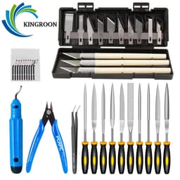 image-KINGROON Deburring Tool Kit Engraving Knife Carving Tool DIY 3D Printer Part 3D Model File Cutter Scraper Material Removal Tool