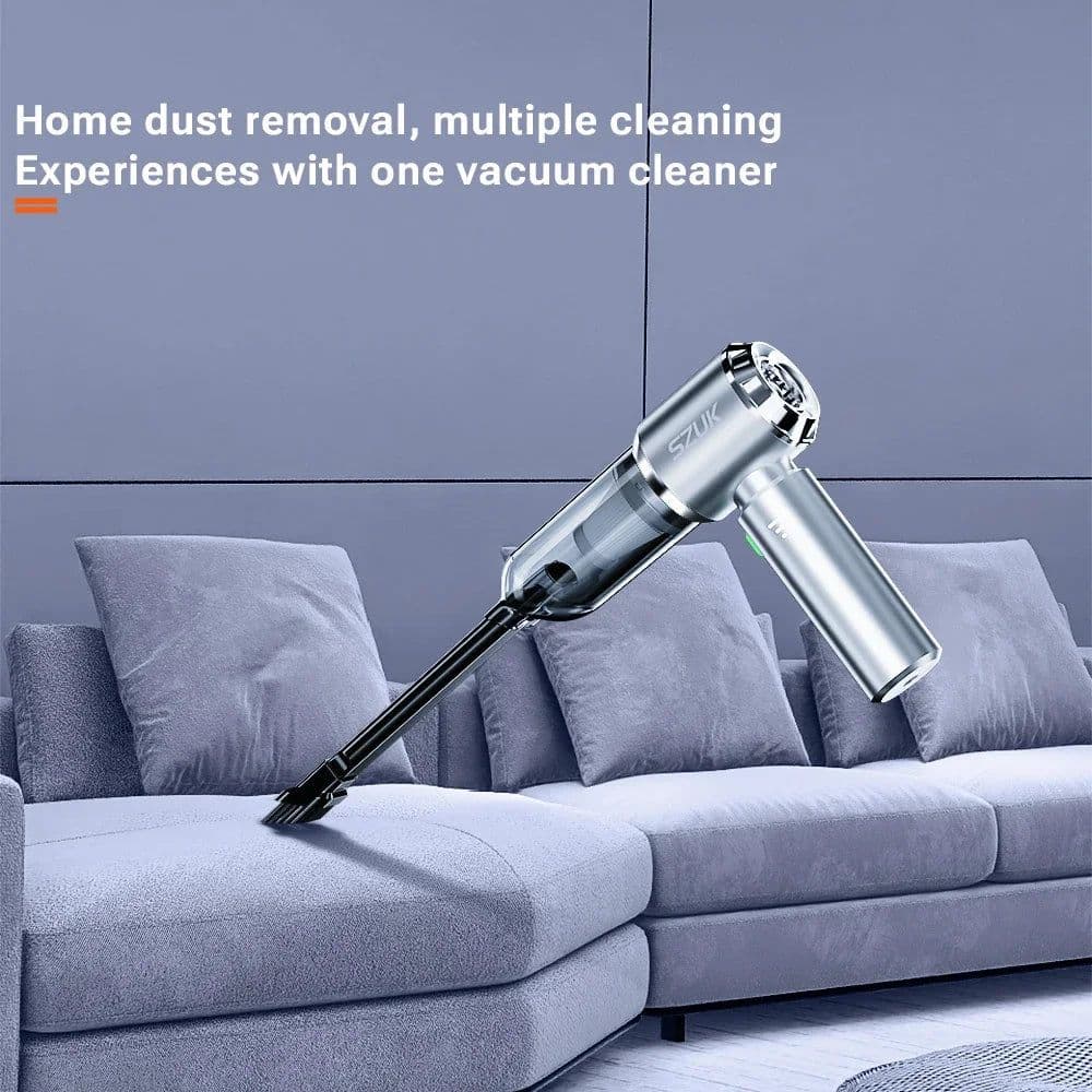 image-SZUK Mini Car Vacuum Cleaner Portable Powerful Cleaning Machine Strong Suction Handheld for Car Wireless Cleaner Home Appliance
