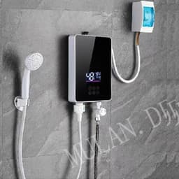 image-Instant Water Heater Shower 220V Bathroom Faucet Hot Water Heater 6000W Digital Display For Country House Cottage Hotel Kitchen