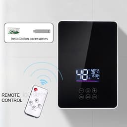 image-Instant Water Heater Shower 220V Bathroom Faucet Hot Water Heater 6000W Digital Display For Country House Cottage Hotel Kitchen