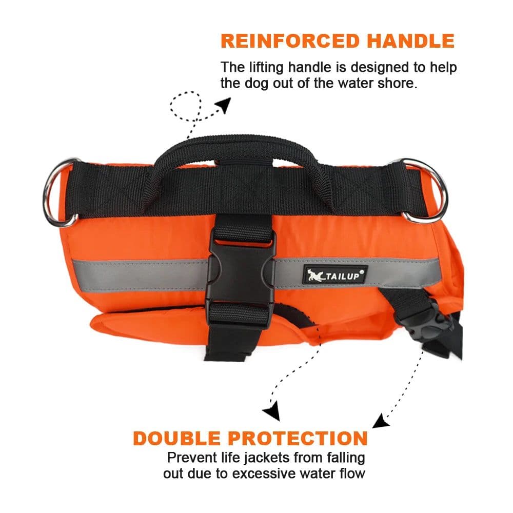 image-Dog Life Jacket Vests Outdoor Safety Clothes Big Dog Swimming Preserver Rescue Pet Life Vest Harness for Small Medium Large Dogs