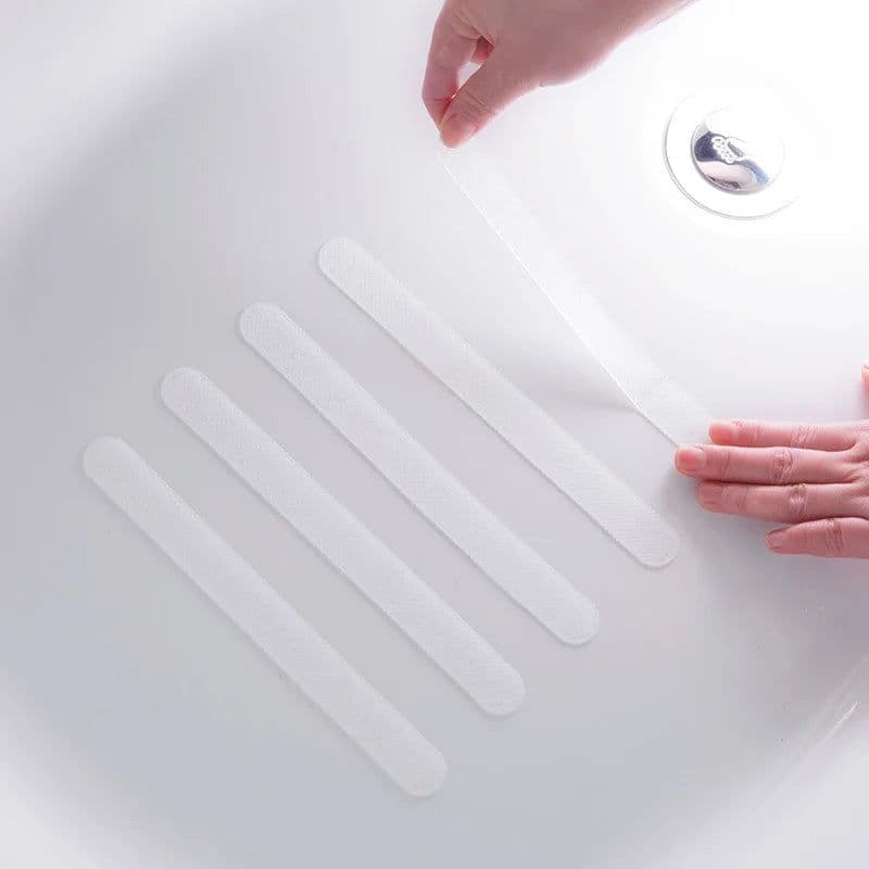image-6/12pcs Anti Slip Strips Transparent Shower Stickers Bath Safety Strips Non Slip Strips for Bathtubs Showers Stairs Floors