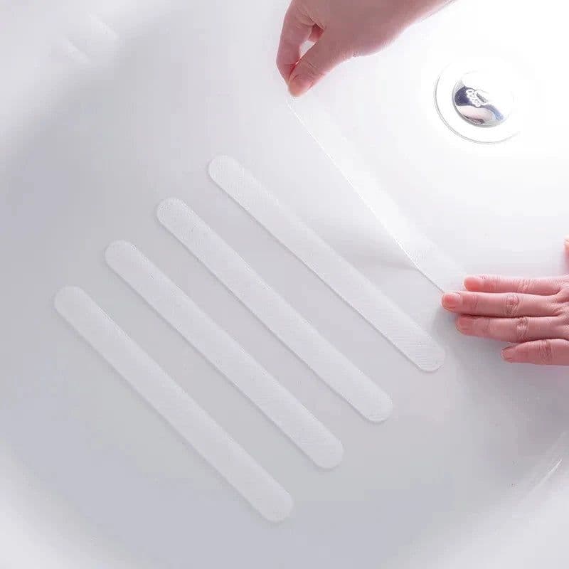 image-6/12pcs Anti Slip Strips Transparent Shower Stickers Bath Safety Strips Non Slip Strips for Bathtubs Showers Stairs Floors