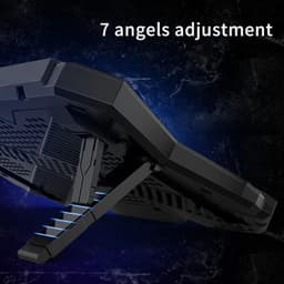 image-Coolcold Gaming RGB Laptop Cooler 12-17 Inch Led Screen Laptop Cooling Pad Notebook Cooler Stand With Six Fan And 2 USB Ports