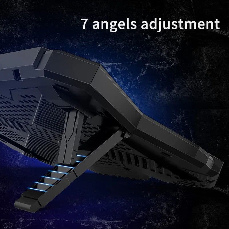 image-Coolcold Gaming RGB Laptop Cooler 12-17 Inch Led Screen Laptop Cooling Pad Notebook Cooler Stand With Six Fan And 2 USB Ports