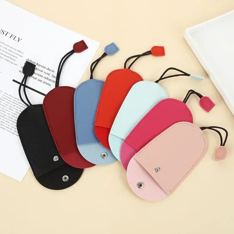 image-Pull Out Key Case Bags Women Men Solid Colour PU Leather Key Wallets Housekeepers Car Key Holder Case Leather Bag for Keys