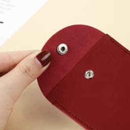 image-Pull Out Key Case Bags Women Men Solid Colour PU Leather Key Wallets Housekeepers Car Key Holder Case Leather Bag for Keys